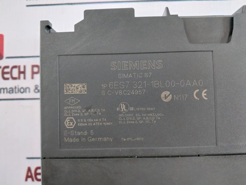 Siemens 6Es7 321-1Bl00-0Aa0 Simatic S7 Digital Input Module