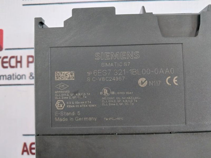 Siemens Simatic S7 6Es7 321-1Bl00-0Aa0 Digital Input Module 1096X