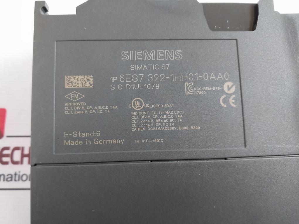 Siemens 6Es7 322-1Hh01-0Aa0 Output Module 