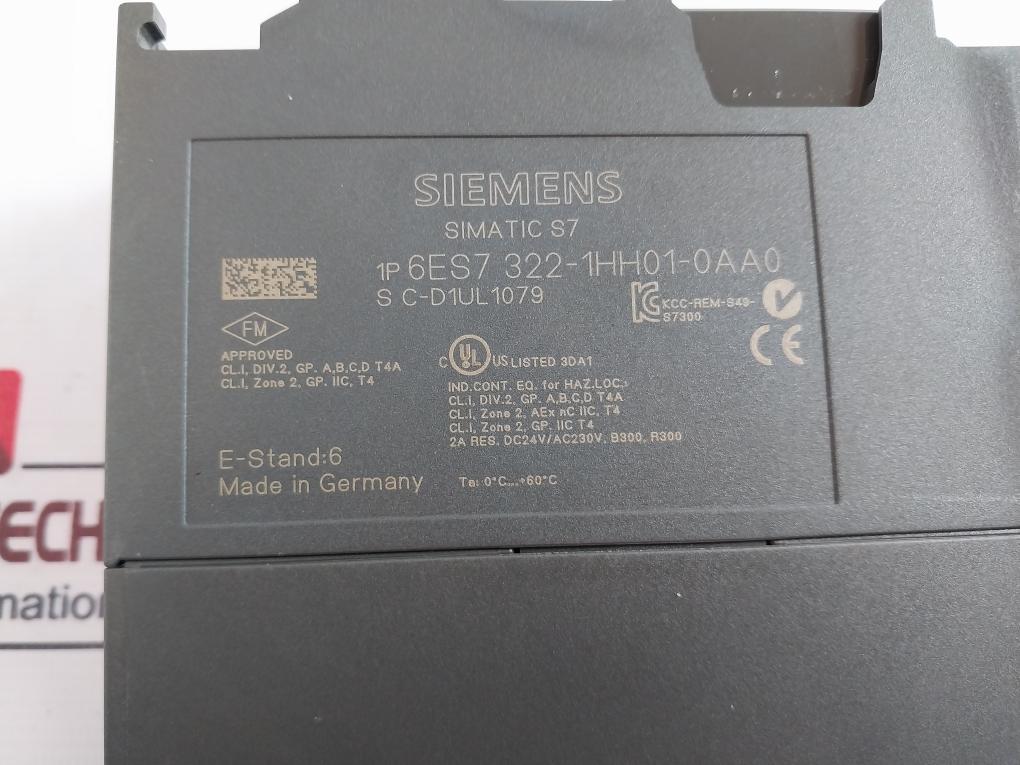 Siemens 6Es7 322-1Hh01-0Aa0 Output Module&nbsp;