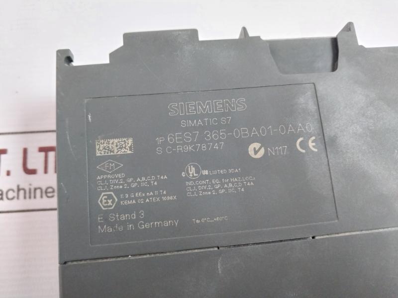 Siemens 6Es7 365-0Ba01-0Aa0 Interface Module Set S C-r9K78747 Im 365