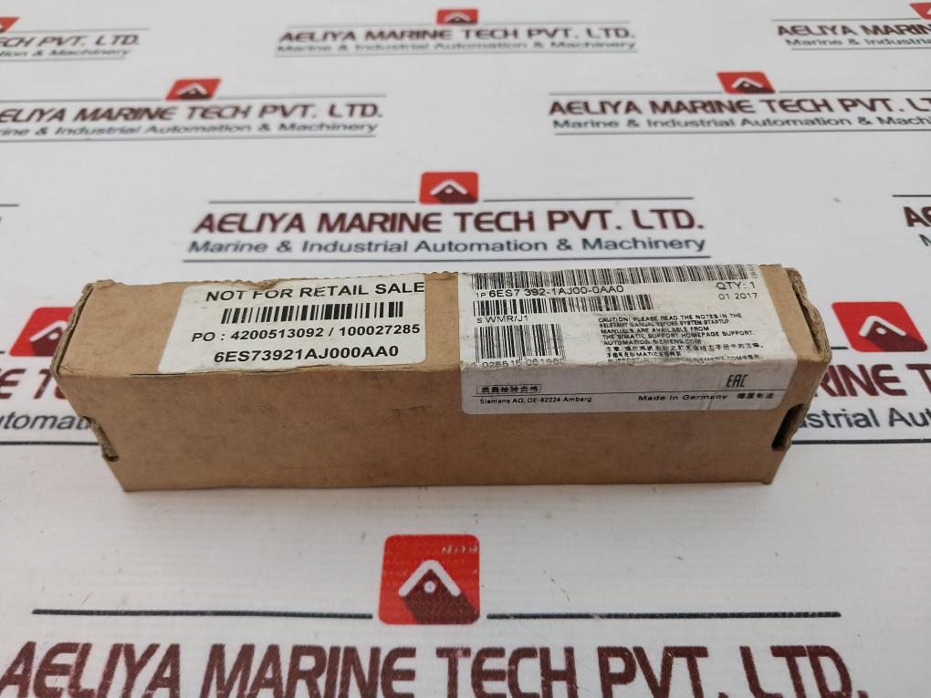 Siemens 6Es7 392-1Aj00-0Aa0 Front Connector (Screw Type)