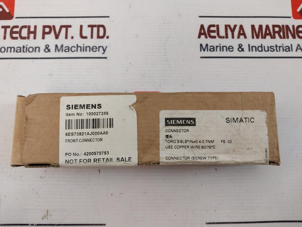 Siemens 6Es7 392-1Aj00-0Aa0 Front Connector (Screw Type) S Wmr/J8