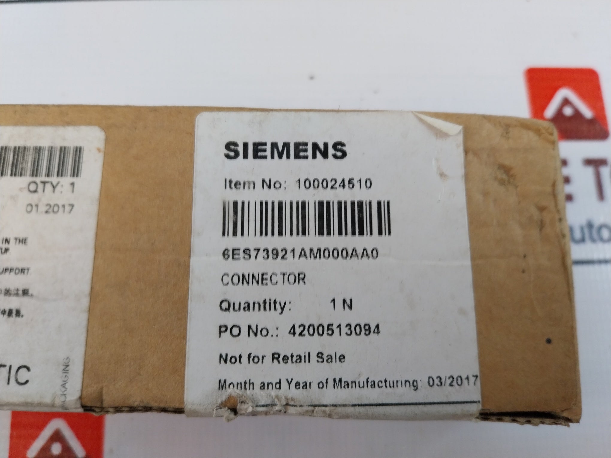 Siemens 6Es7 392-1Am00-0Aa0 Front Connector With Screw Contacts