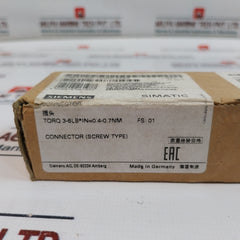 Siemens 6Es7 392-1Am00-0Aa0 Front Connector With Screw Contacts