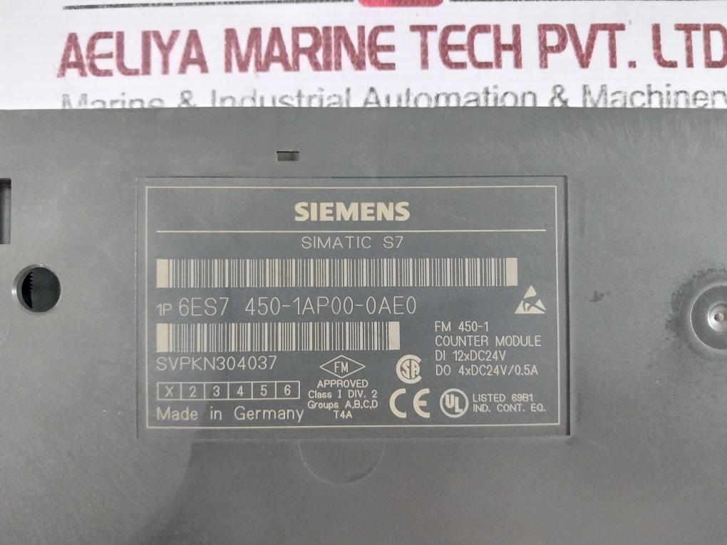Siemens Simatic S7 6Es7 450-1Ap00-0Ae0 Counter Module Fm 450-1