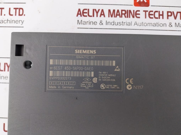 Siemens 6Es7 4501Ap000Ae0 Counter Module Di 12Xdc24V Do 4Xdc24V/0.5A S7-400