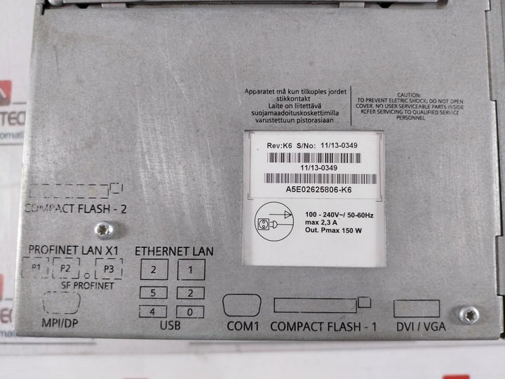 Siemens 6Es7647-6Ng20-0Bb0 Simatic Box Pc 50-60Hz