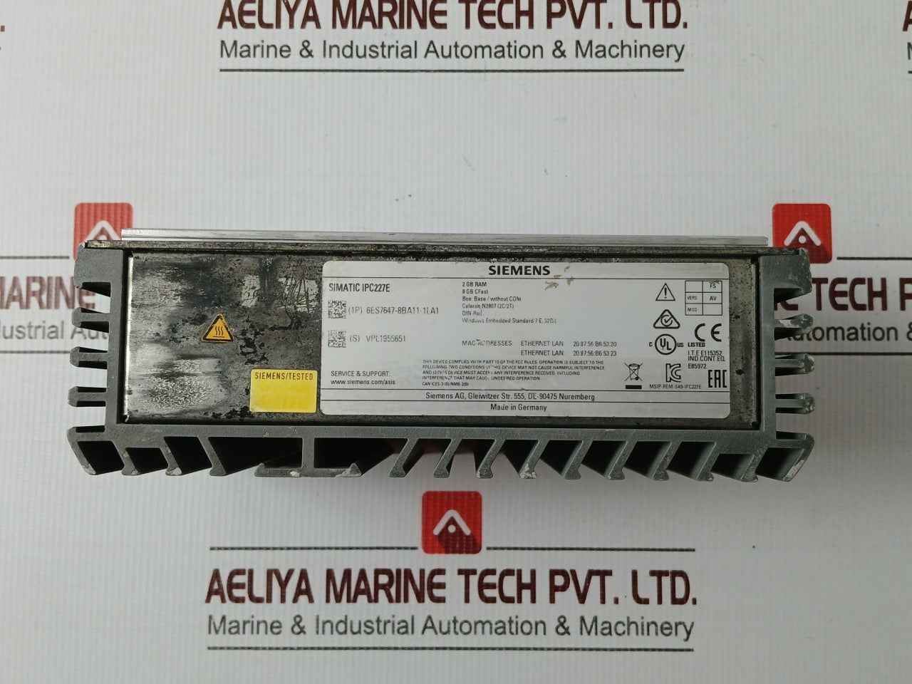 Siemens Simatic 6Es7647-8Ba11-1La1 Simatic Ipc227E Nanobox Industrial Pc 2 Gb Ram