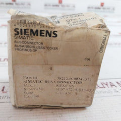 Siemens 6Es7972-0Bb12-0Xa0 Profibus Dp Bus Connector