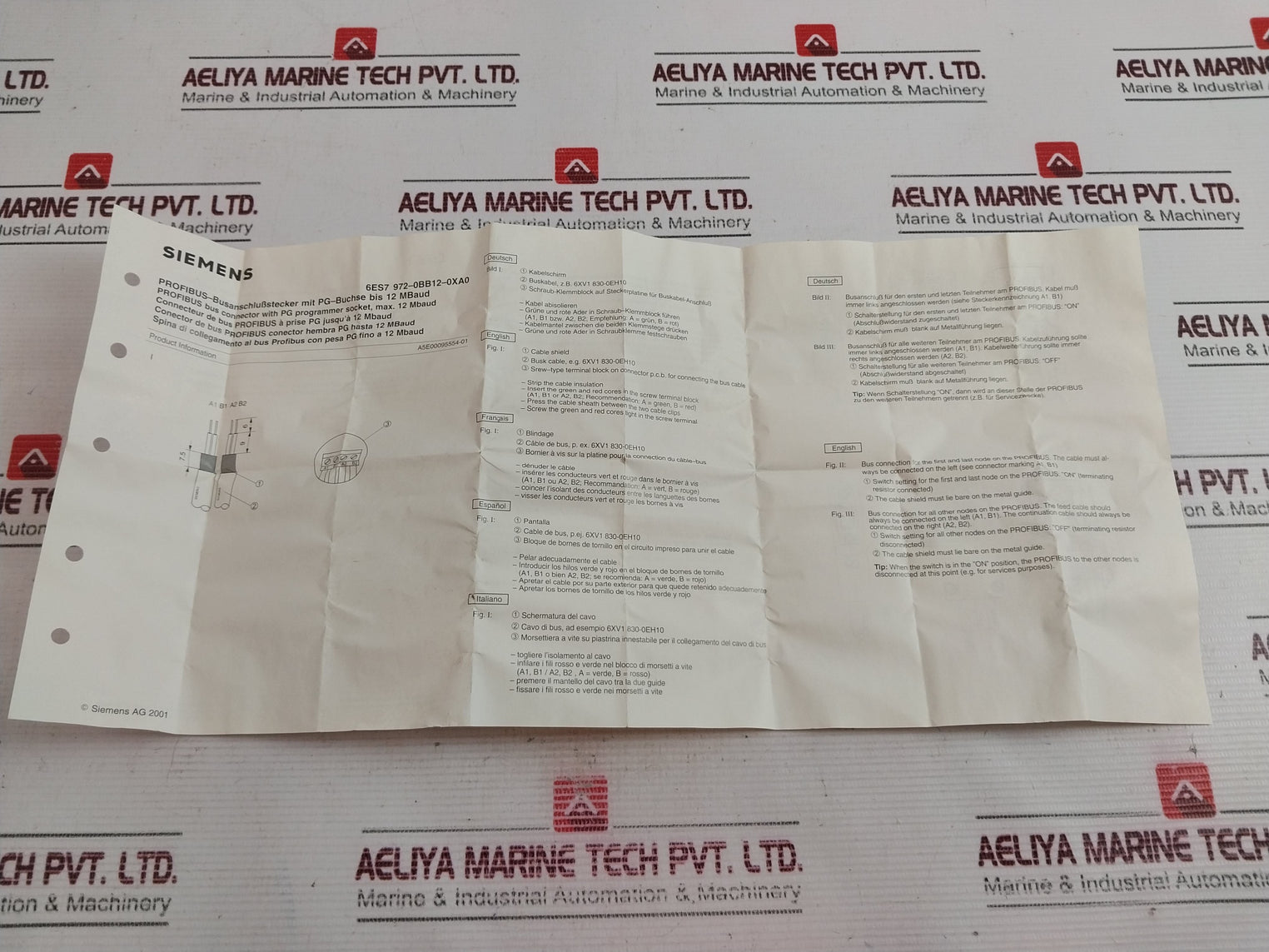 Siemens 6Es7972-0Bb12-0Xa0 Profibus Dp Bus Connector