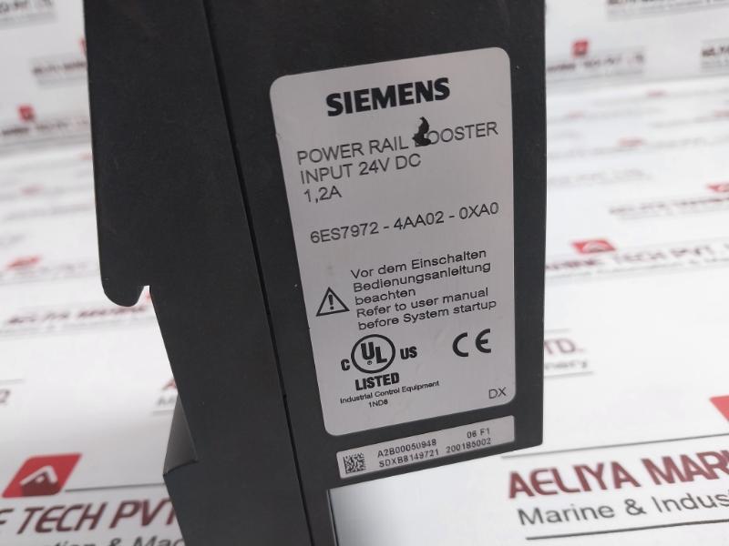 Siemens Simatic 6Es7972-4Aa02-0Xa0 Power Rail Booster Module 24V Dc 1.2A
