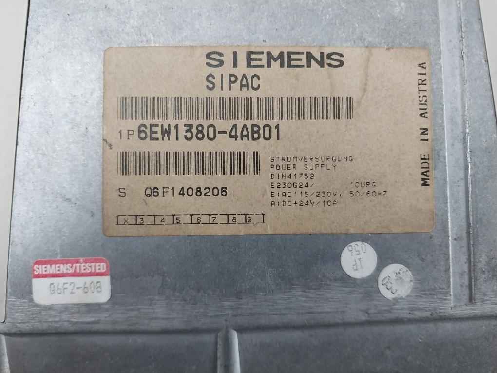 Siemens 6Ew1 380-4Ab01 Power Supply 1P 6Ew1380-4Ab01 Ac115/230V 50/60Hz