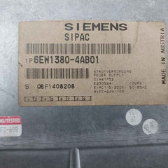 Siemens 6Ew1 380-4Ab01 Power Supply 1P 6Ew1380-4Ab01 Ac115/230V 50/60Hz