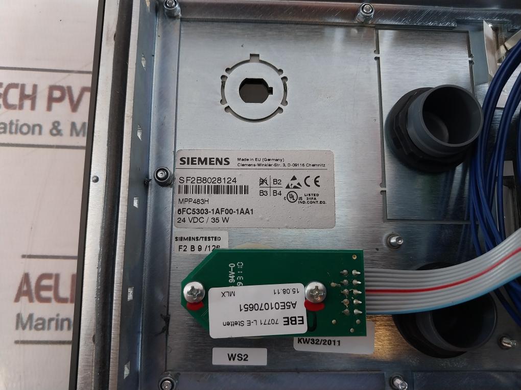 Siemens 6Fc5303-1Af00-1Aa1 Push Button Panel 24 Vdc/ 35W