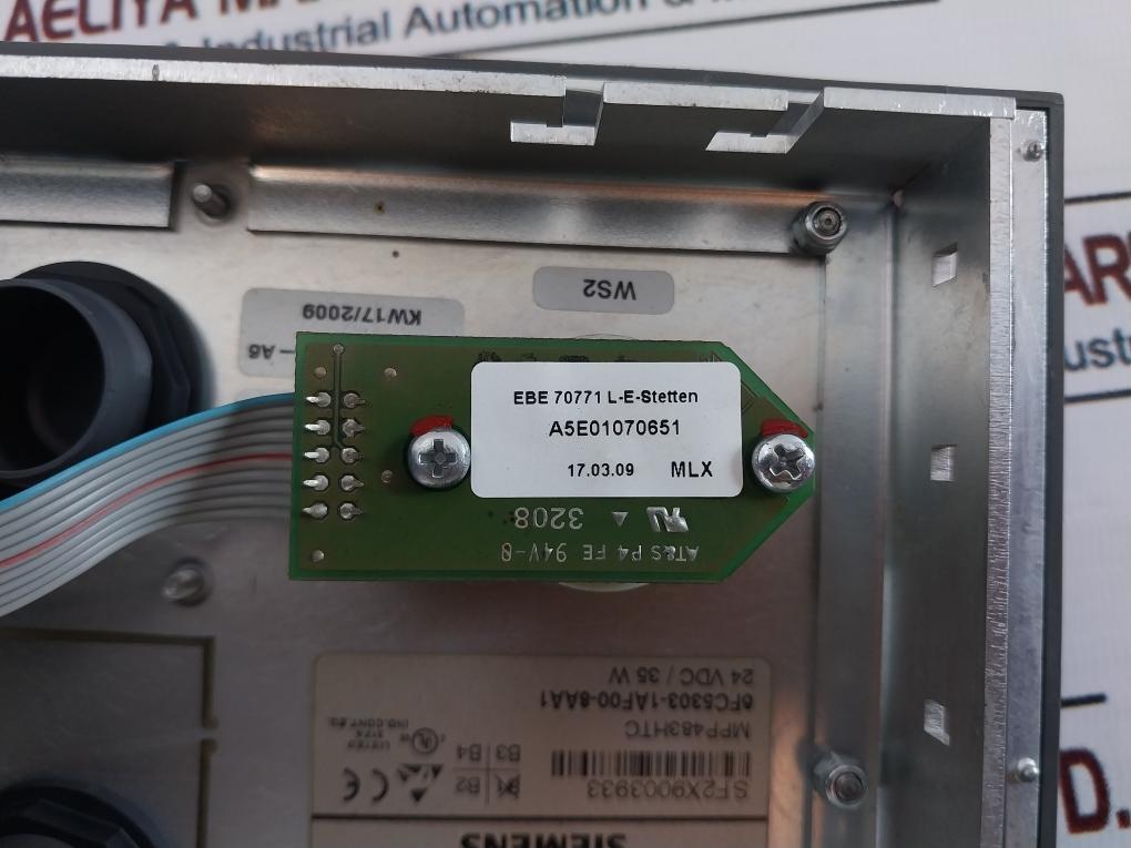 Siemens 6Fc5303-1Af00-8Aa1 Pushbutton Panel 24Vdc