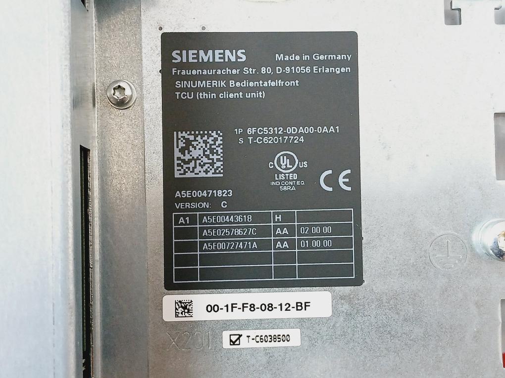 Siemens 6Fc5312-0Da00-0Aa1 Control Unit Equipment