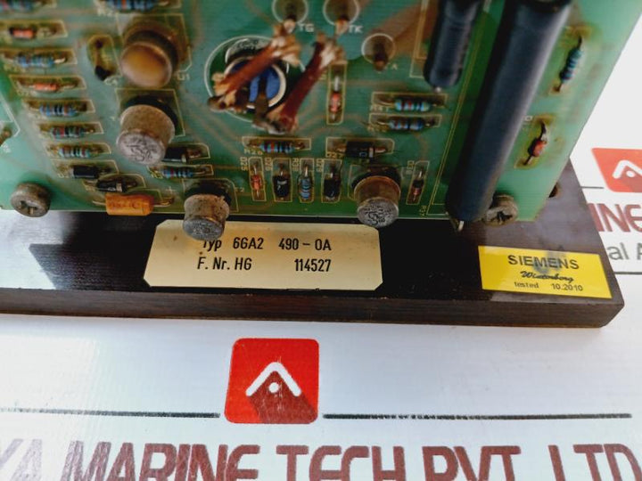 Siemens 6Ga2 490-0A Automatic Voltage Regulator Hg 114527