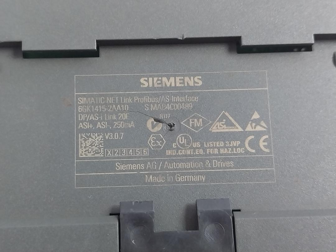 Siemens 6Gk1415-2Aa10 Dp/As Interface Link Module V3.0 Ma1202 C48K 250Ma