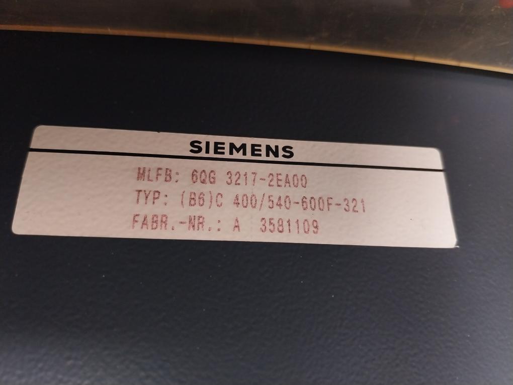 Siemens 6Qg 3217-2Ea00 Ac Drive A 3581109