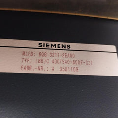 Siemens 6Qg 3217-2Ea00 Ac Drive A 3581109