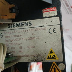 Siemens 6Ra 2325-6Dv61-0 Compact Converter 3Ac 400V 49A 50-60Hz