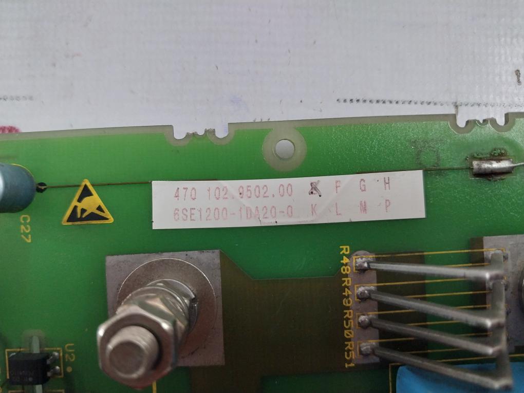 Siemens 6Se1200-1Da20-0 Resistor Control Ge.470102.0501.00