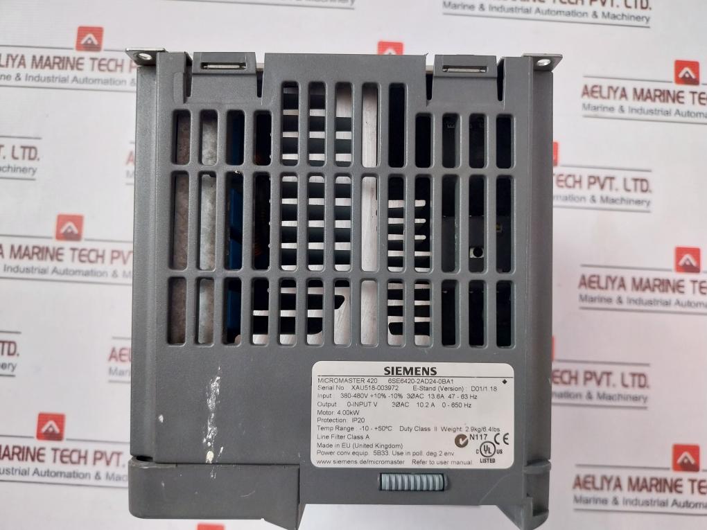 Siemens 6Se6420-2Ad24-0Ba1 Micromaster 10.2A 0-650Hz