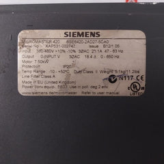 Siemens 6Se6420-2Ad27-5Ca0 Micromaster 380-480V