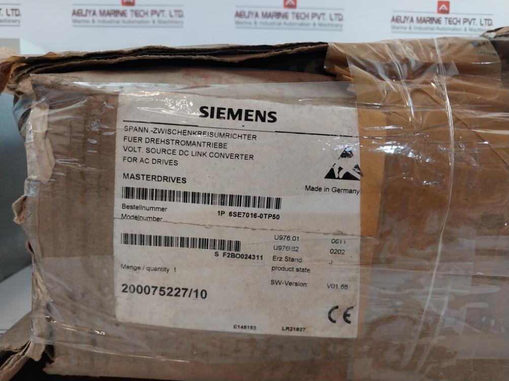 Siemens 6Se7016-0Tp50 Master Drive Motion Control Compact Plus Inverter 6A 480V