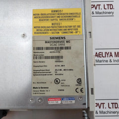 Siemens 6Se7016-0Tp50 Master Drive Motion Control Compact Plus Inverter 6A 480V