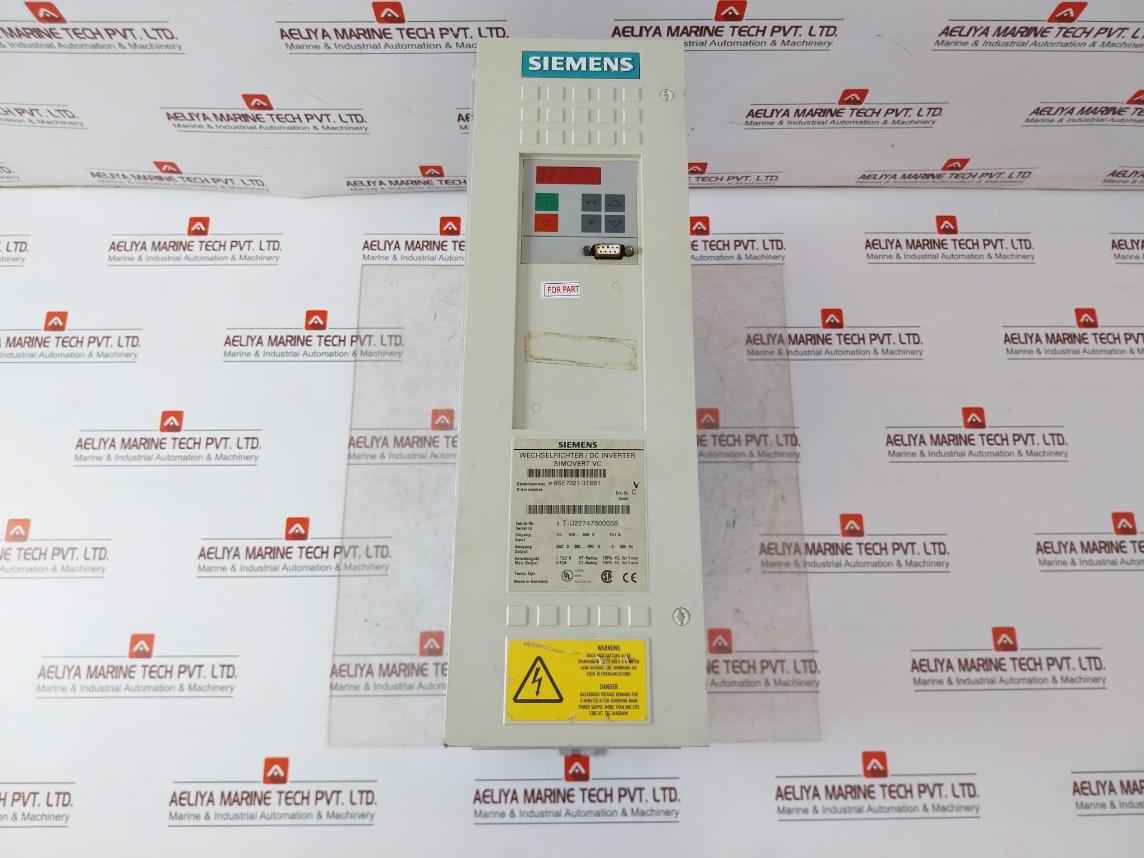 Siemens 6Se7021-3Tb61 Simovert Vc Dc Inverter 6Se7090-0Xx84-0Ab0 (Not Working)