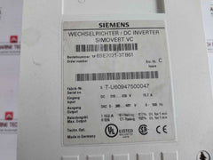 Siemens 6Se7021-3Tb61 Simovert Vc Dc Inverter Masterdrive Issue C (Not Working)