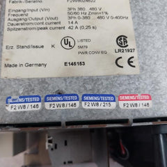 Siemens Masterdrives Mc 6Se7021-4Ep50-z Ac/Ac Drive Z=C33+K80