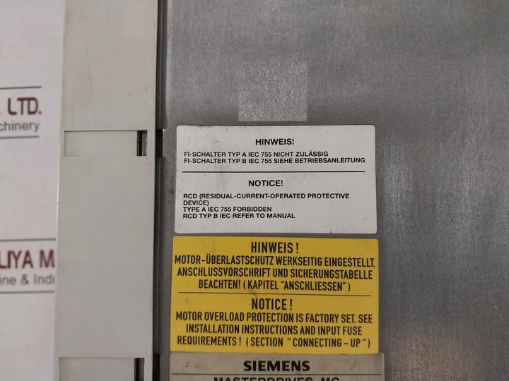 Siemens 6Se7022-1Ep50-z Ac Drive 3Ph 380-480V 0-400Hz