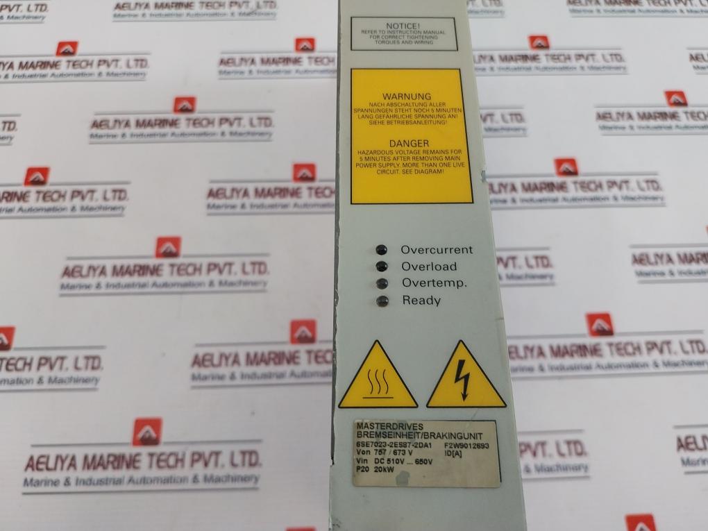 Siemens 6Se7023-2Es87-2Da1 Masterdrives Braking Unit 16A