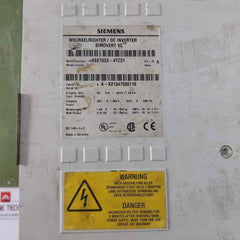 Siemens 6Se7023-4Tc21 Simovert Vc Dc Inverter Dc 510-620V 40.5A (Not Working)