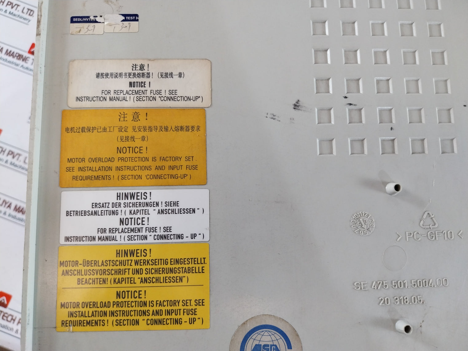 Siemens 6se7024-7ed61-z G93+c11 Simovert Masterdrives Vc Converter Compact Unit