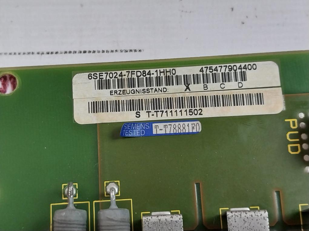 Siemens 6Se7024-7Fd84-1Hh0 Simovert Master Drive Pre-charging Module 94V