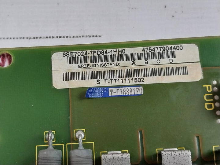 Siemens 6Se7024-7Fd84-1Hh0 Simovert Master Drive Pre-charging Module 94V