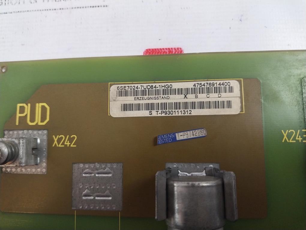 Siemens 6Se7024-7Ud84-1Hg0 Fuse Link Printed Circuit Board Module X B C D/A