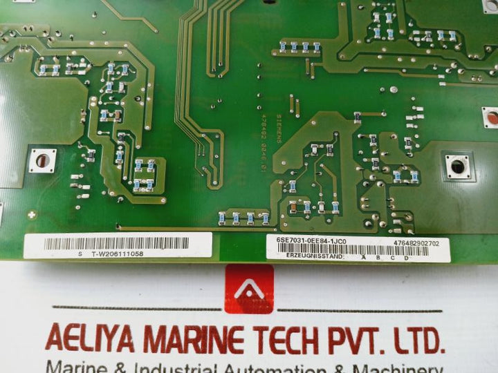 Siemens 6Se7031-0Ee84-1Jc0 Master Drive Inverter Control Module
