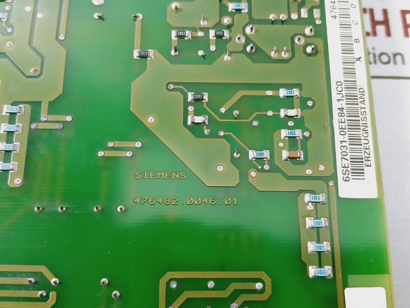 Siemens 6Se7031-0Ee84-1Jc0 Master Drive Inverter Control Module