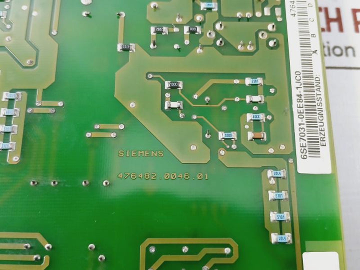 Siemens 6Se7031-0Ee84-1Jc0 Master Drive Inverter Control Module