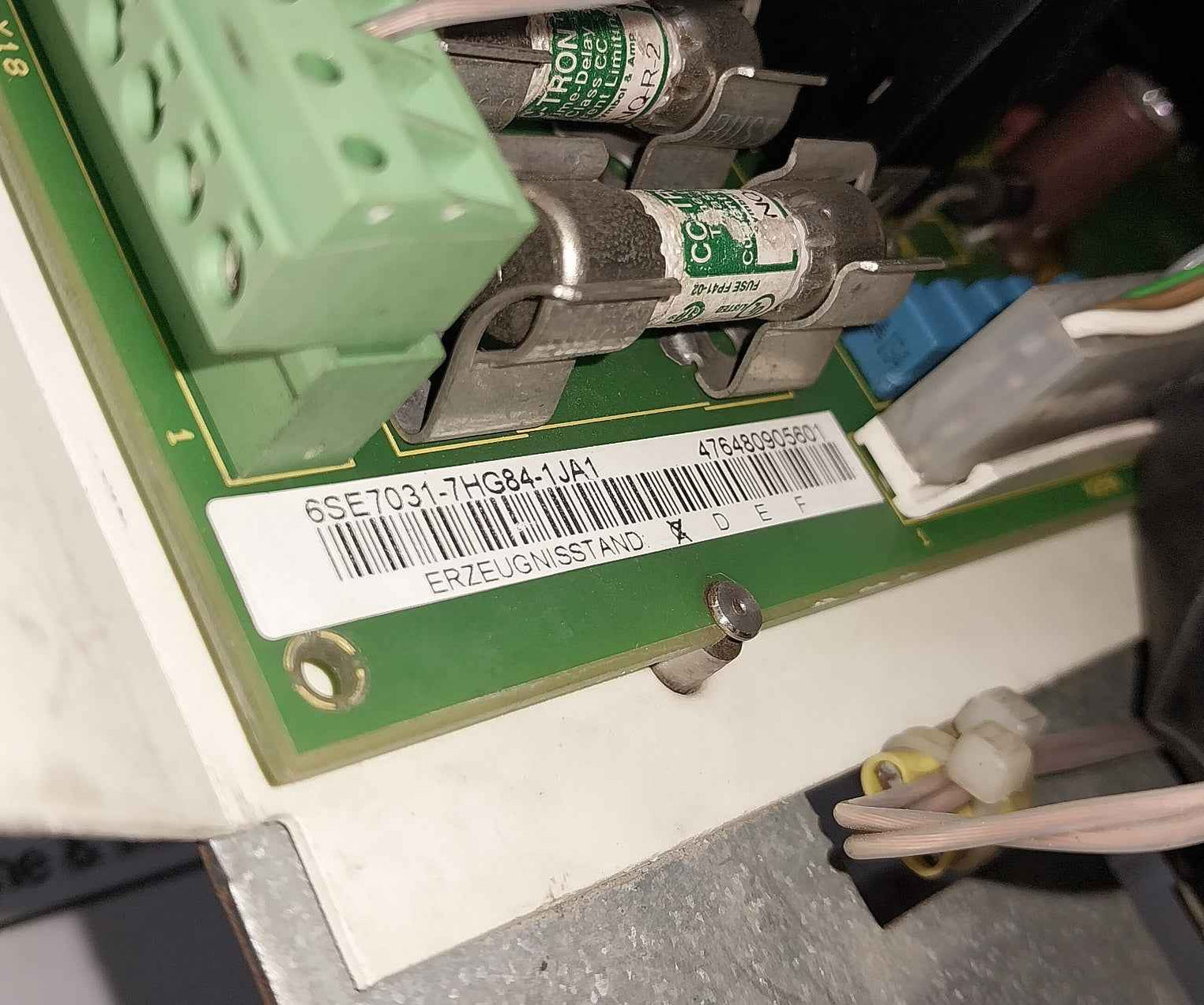 Siemens 6Se7031-0Te60-z G91+L30+ Simovert Vc Dc Inverter Masterdrive Issue C