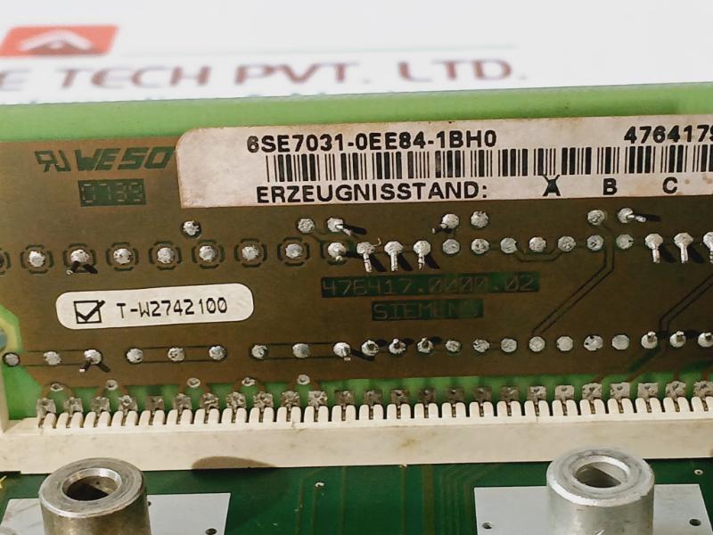 Siemens 6Se7031-2Hf84-1Bg0 Inverter Interface Board 6Se7031-0Ee84-1Bh0