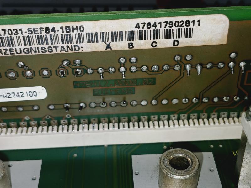 Siemens 6Se7031-5Ef84-1Bh0 Inverter Interface Board 6Se7031-2Hf84-1Bg0