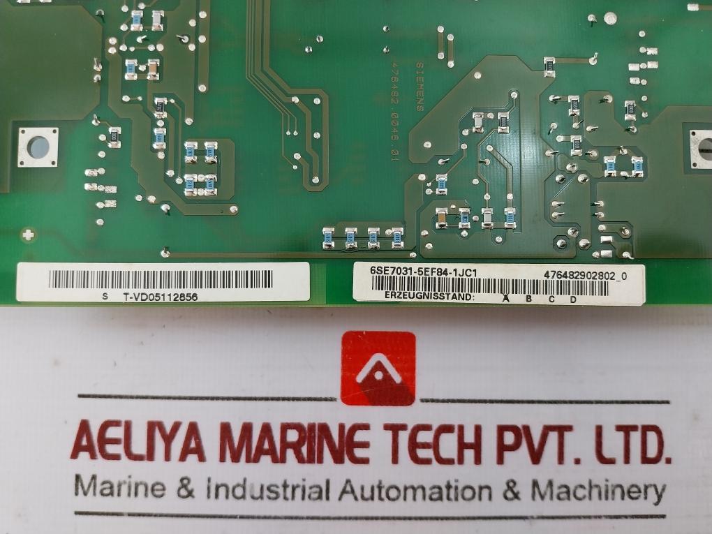 Siemens 6Se7031-5Ef84-1Jc1 Inverter Control Module 476482.0046.01