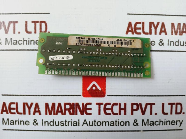 Siemens 6Se7031-8Ef84-1Bh0 Normalizing Module Abo For Devices 3 Ac