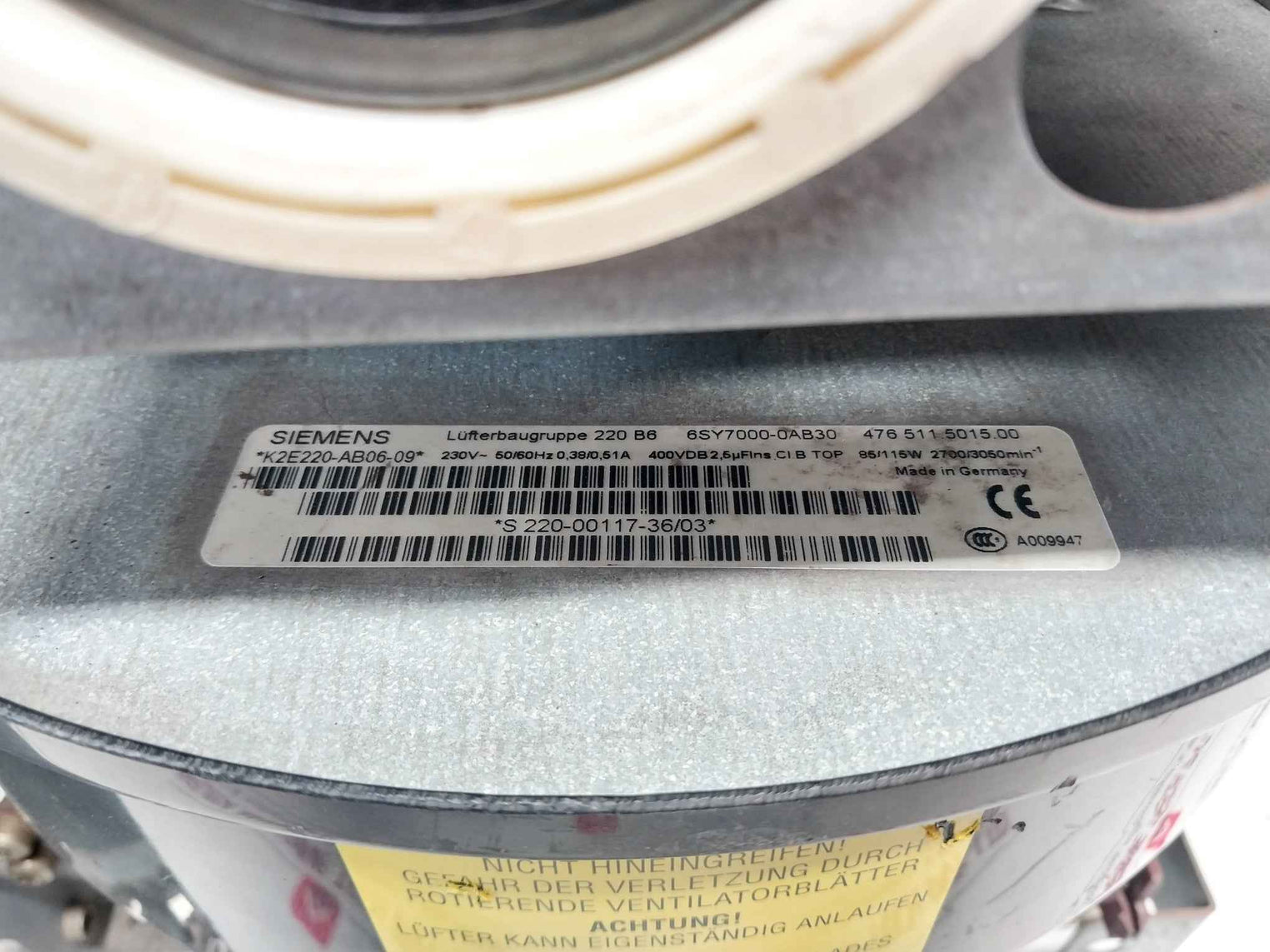 Siemens 6Se7031-8Tf60-z Simovert Vc Dc Inverter Drive Dc510-650V 221.0A 0-500Hz